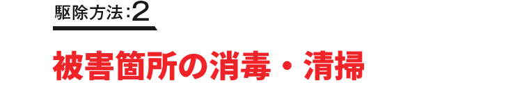 駆除方法：2 被害箇所の消毒・清掃
